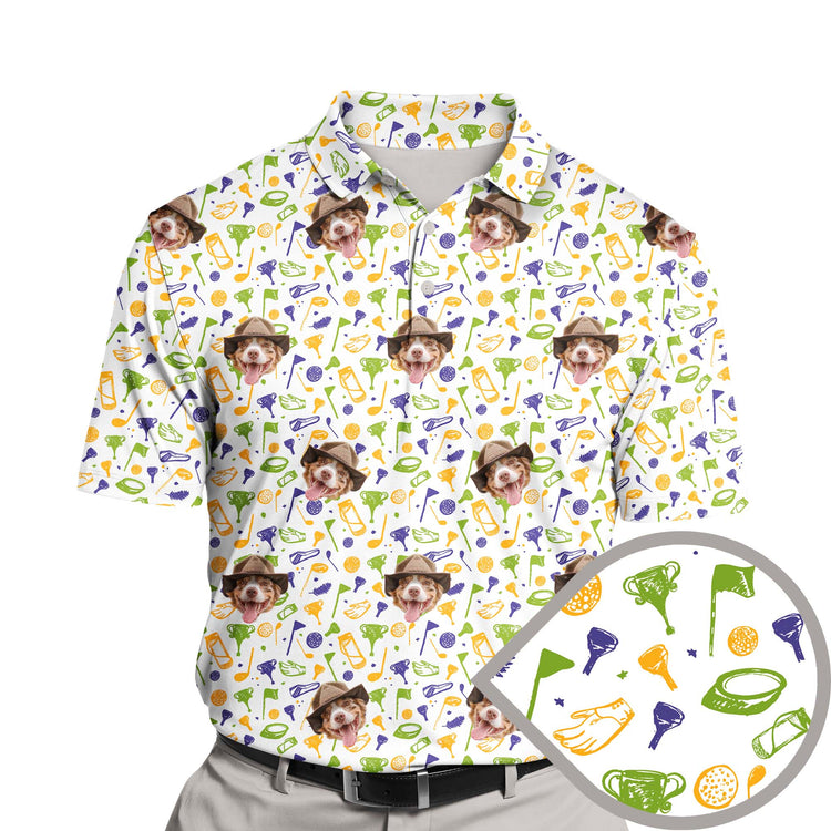 funny golf shirts with faces on them for summer play.