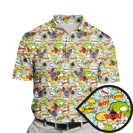 Dynamic Boom features funny golf shirts with faces on them, perfect for adding humor to your golf game.