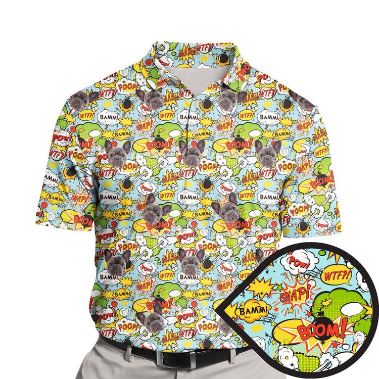 Dynamic Boom features funny golf shirts with faces on them, perfect for adding humor to your golf game.
