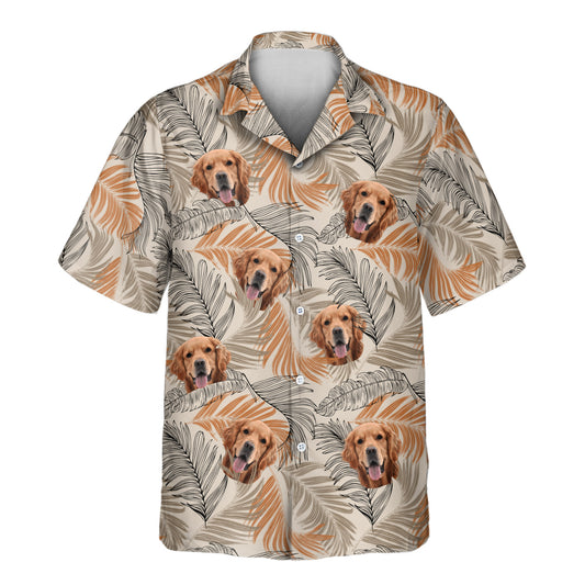 Custom Hawaiian shirts with faces on them, featuring vibrant foliage designs, perfect for adding a stylish, tropical twist to beach trips and events.