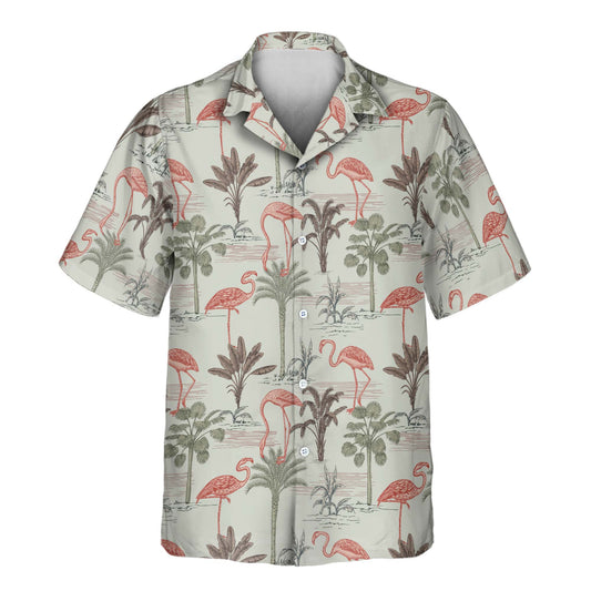 Exotic jungle-themed custom Hawaiian shirts with faces on them, showcasing lush greenery, tropical vibes, and a relaxed, breezy fit for summer fun.