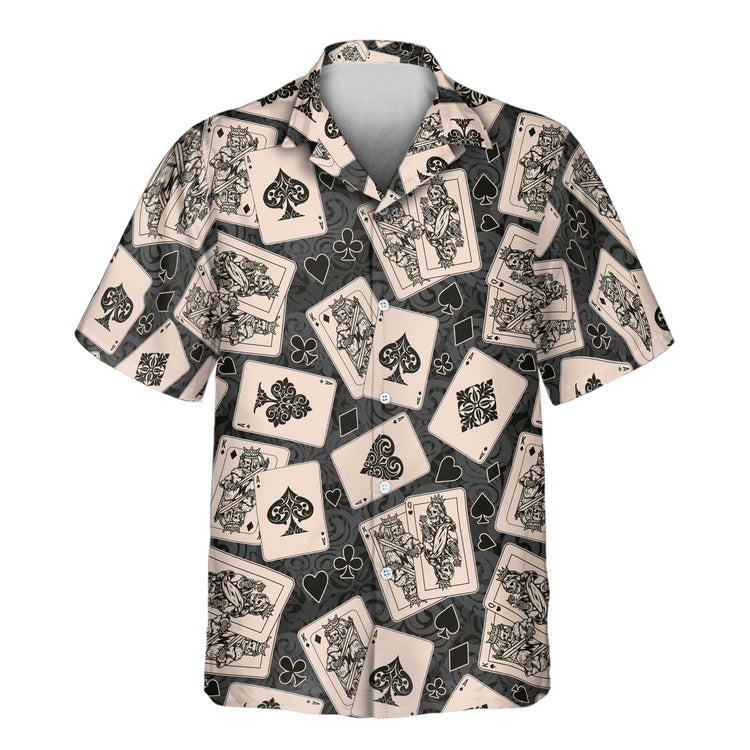 Hit the jackpot with custom Hawaiian shirts featuring poker cards, jackpot icons, and shirts with faces on them, perfect for a fun, dynamic look.