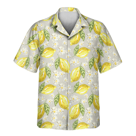 Stand out with custom Hawaiian shirts featuring lemons, daisies, and shirts with faces on them, blending Italian charm and botanical flair in a lightweight design.