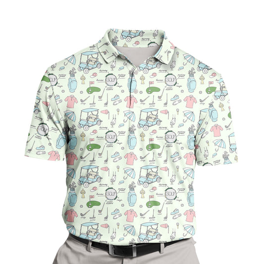Customizable funny golf shirts with faces on them for a unique style.