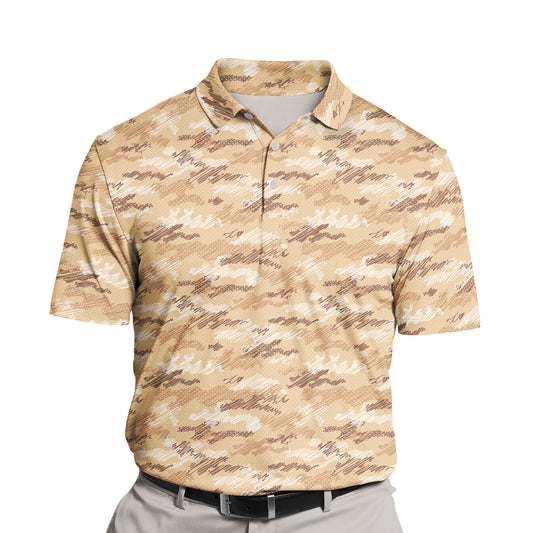 Custom funny golf shirts with faces on them for army enthusiasts.