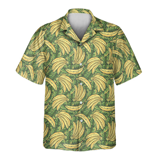 Stand out with custom Hawaiian shirts featuring vibrant banana patterns. These playful shirts with faces on them add a tropical twist to any outfit.