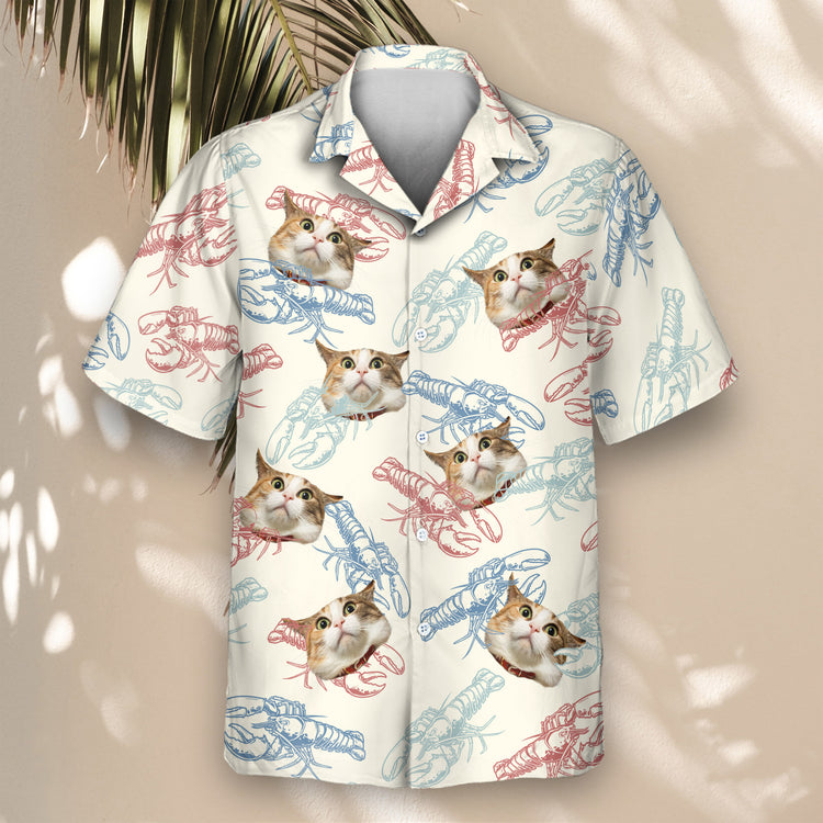 Dive into style with custom Hawaiian shirts featuring lobster designs and shirts with faces on them, offering a festive, lightweight look for any occasion.