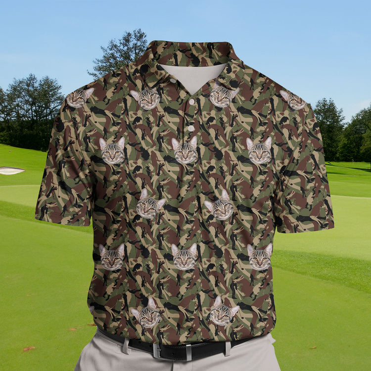 Comfortable funny golf shirts with faces in big sizes.
