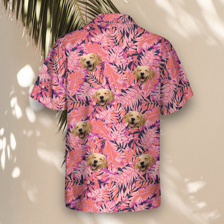A Bright Colorful Tropical Florals Custom Hawaiian Shirt featuring vivid tropical flowers, lush palm leaves, and exotic rainforest elements. This stylish, breathable button-up shirt showcases bold colors and a lively summer vibe, perfect for beach vacations, luau parties, or casual island wear. Designed for comfort with a relaxed fit and short sleeves.