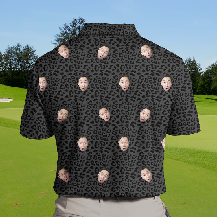 Unique designs on funny golf shirts with faces perfect for team outings.