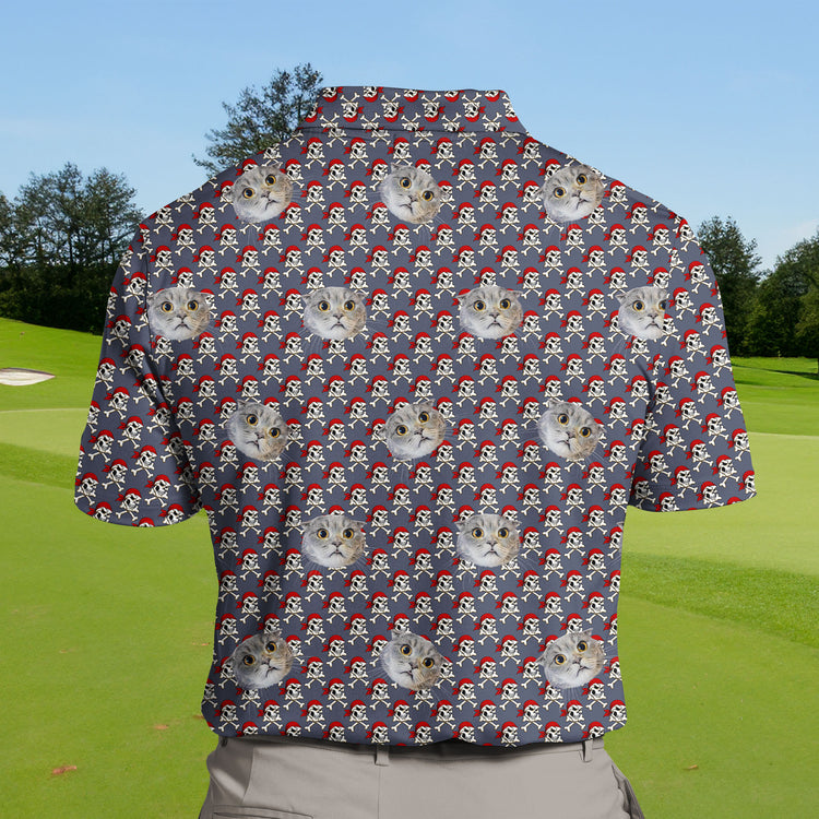 Breathable funny golf shirts with faces on them, great for sunny days.