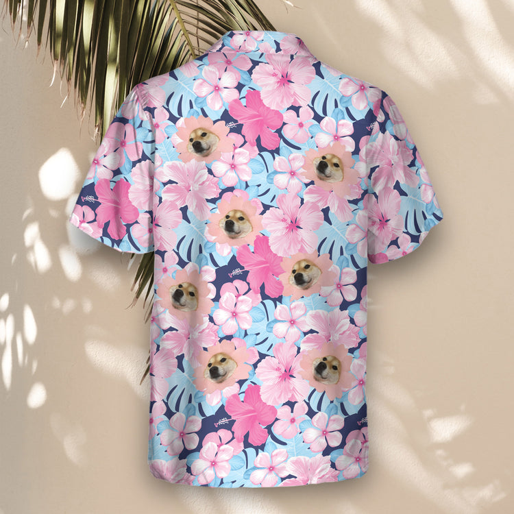 Brighten your wardrobe with Tropical Floral Escape Custom Hawaiian Shirts, designed for personalizing shirts with faces on them or unique logos.