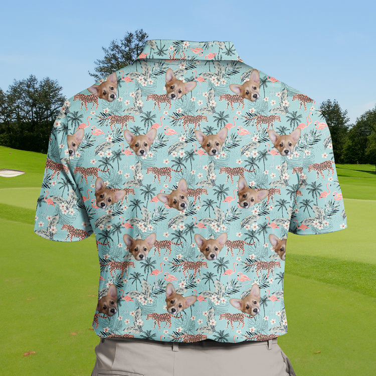 Cooling funny golf shirts with faces on them, offering breathable fabric and fun custom designs.