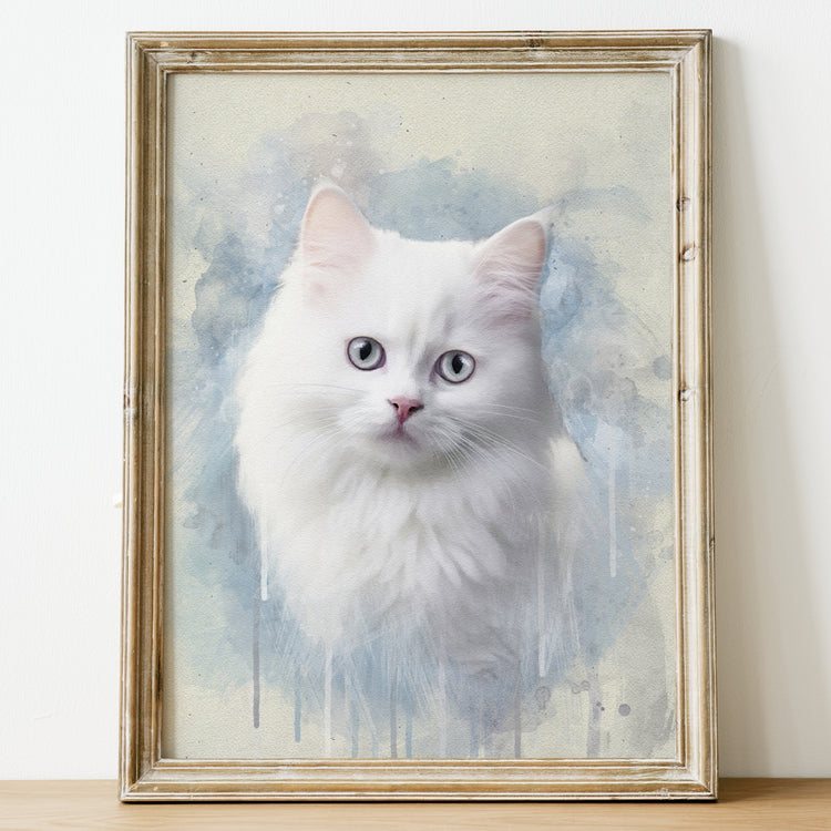 Turn your pet photos into stunning pet portraits! Our talented pet portrait artists create custom animal portraits by transforming your picture into a drawing, including detailed cat portraits. Perfect for home decor or a thoughtful gift for any pet lover.