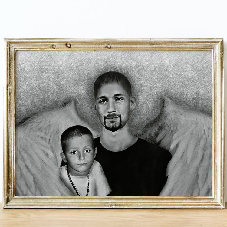 Transform your photos into a masterpiece with a custom family painting. This family painting is perfect for heartfelt gifts.