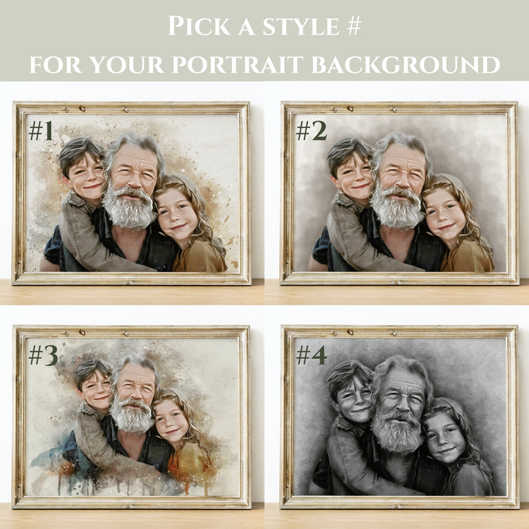 Watercolor Couple Portrait From Photos