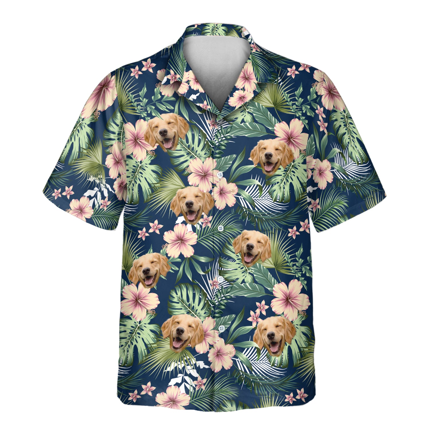 A vibrant Botanical Tropical Florals Custom Hawaiian Shirt featuring lush tropical flowers and leaves in rich colors. This stylish, breathable shirt showcases elegant hibiscus, frangipani, and foliage, perfect for summer, beach vacations, or casual island wear. Designed for comfort with a relaxed fit, short sleeves, and a classic button-up style.
