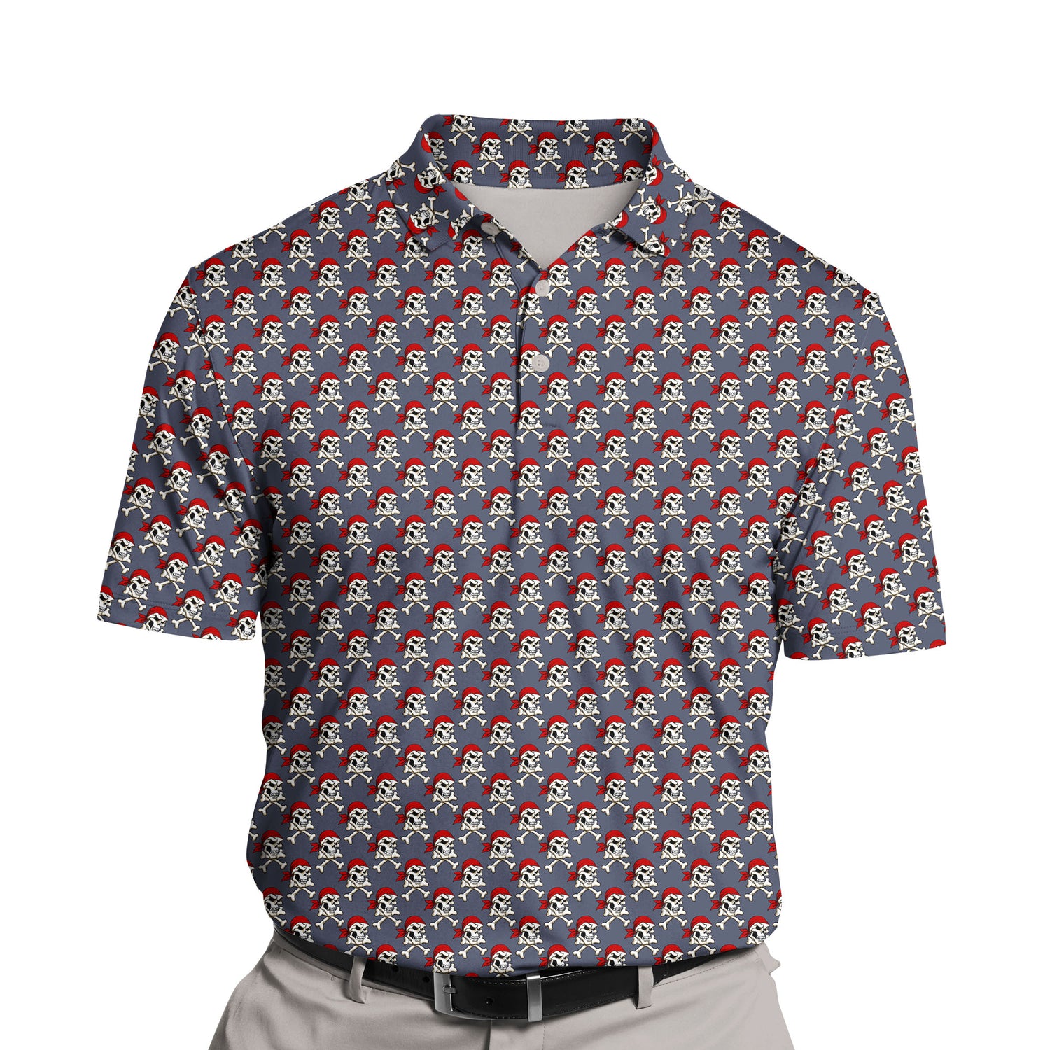 Custom funny golf shirts with faces and logos, perfect for the course.