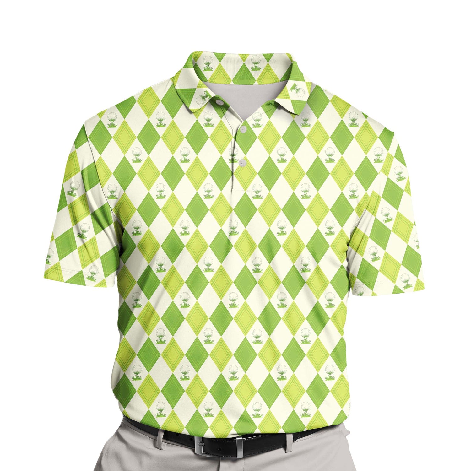 Custom funny golf shirts with faces on them, perfect for tournaments.