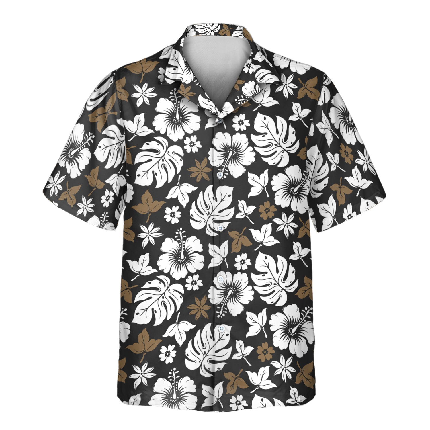 A Tropical Hibiscus Flower Custom Hawaiian Shirt featuring vibrant hibiscus flowers, tropical foliage, and palm leaves. This relaxed-fit, short-sleeve shirt offers a stylish and comfortable option for beach vacations, summer parties, or casual island wear. Perfect for those seeking a classic aloha vibe with bold, colorful floral accents.