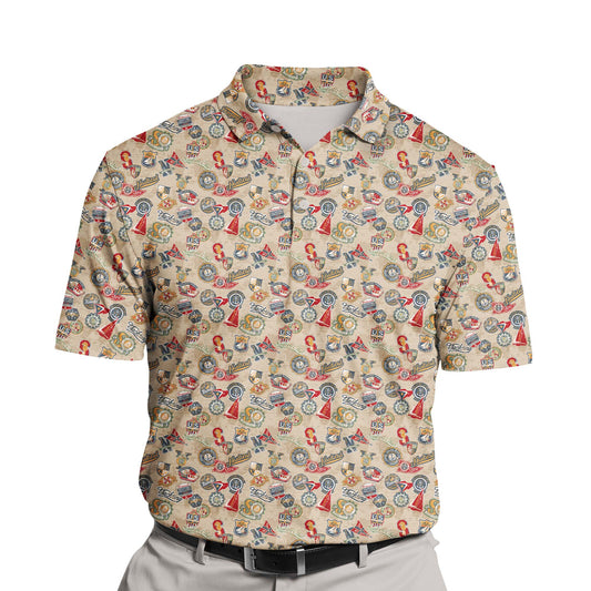 Custom funny golf shirts with faces on them, perfect for team tournaments.