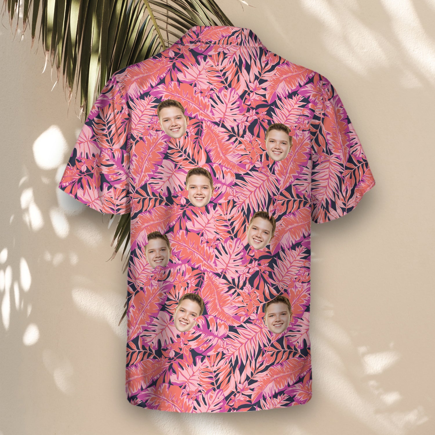 A Bright Colorful Tropical Florals Custom Hawaiian Shirt featuring vivid tropical flowers, lush palm leaves, and exotic rainforest elements. This stylish, breathable button-up shirt showcases bold colors and a lively summer vibe, perfect for beach vacations, luau parties, or casual island wear. Designed for comfort with a relaxed fit and short sleeves.