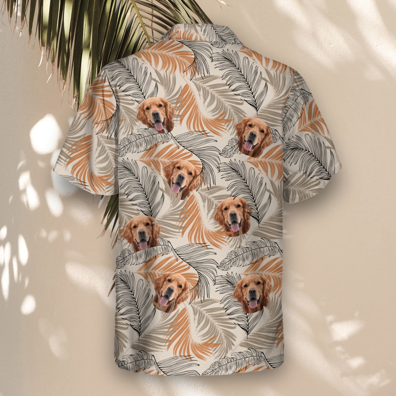 Stylish custom Hawaiian shirts with faces on them, featuring colorful foliage designs, perfect for standing out at beach trips or tropical-themed gatherings.