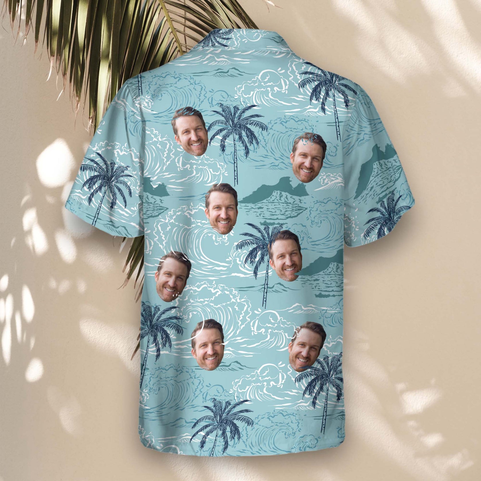 Custom Hawaiian Shirts with Face or Logo Retro Ocean Wave Custom