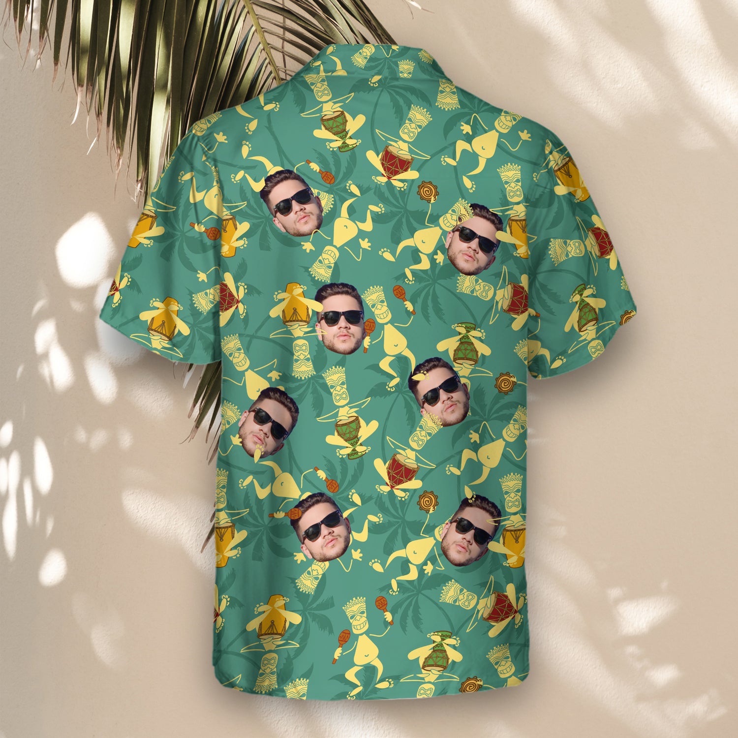 Express your love for rhythm with these custom Hawaiian shirts with faces on them, featuring tribal percussion designs and tropical festival-inspired art.