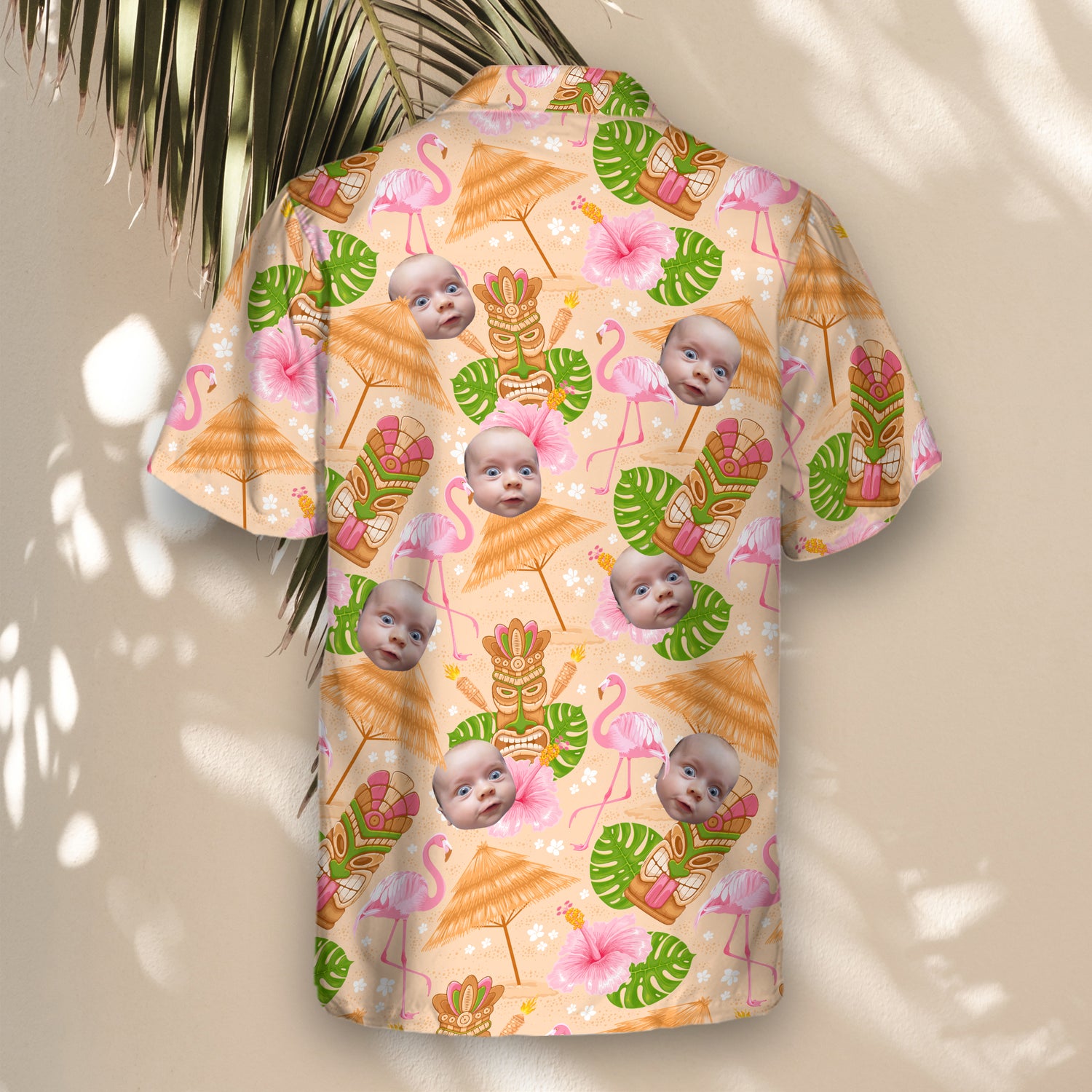 Celebrate in style with custom Hawaiian shirts, showcasing tiki masks and vibrant tropical designs. Fun shirts with faces on them for any beach or BBQ event.