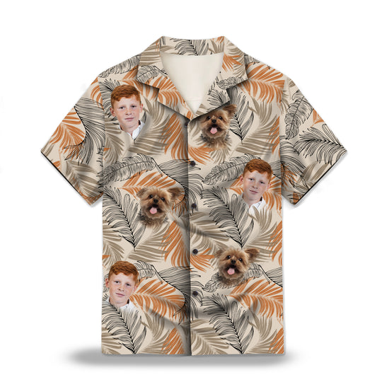 Image: Lush Tropical Foliage Custom Hawaiian Shirt. Featuring vibrant tropical foliage designs for a stylish and natural look. Perfect for beach vacations and summer outings. Alt text for accessibility.