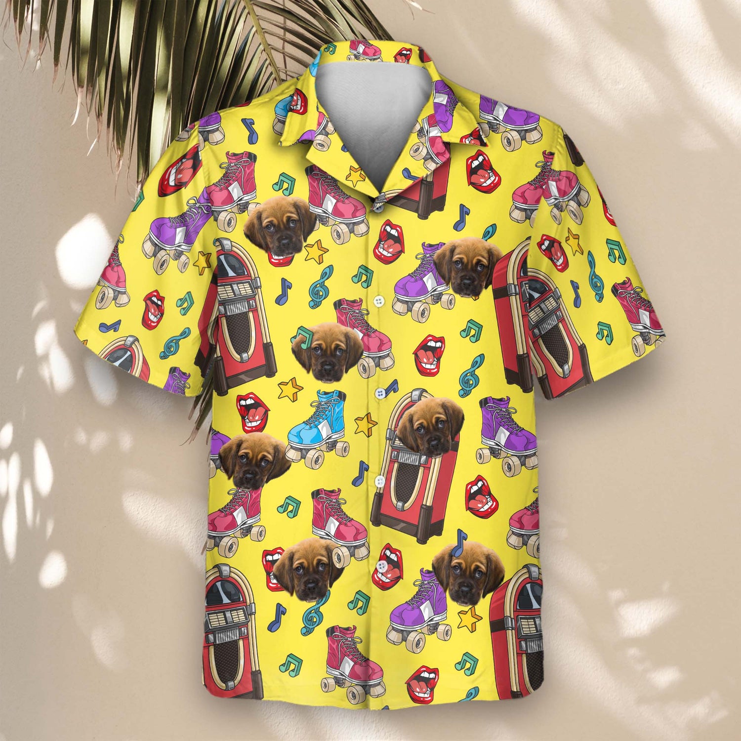 Express your wild side with custom Hawaiian shirts featuring exotic jungle themes and shirts with faces on them, perfect for summer adventures.