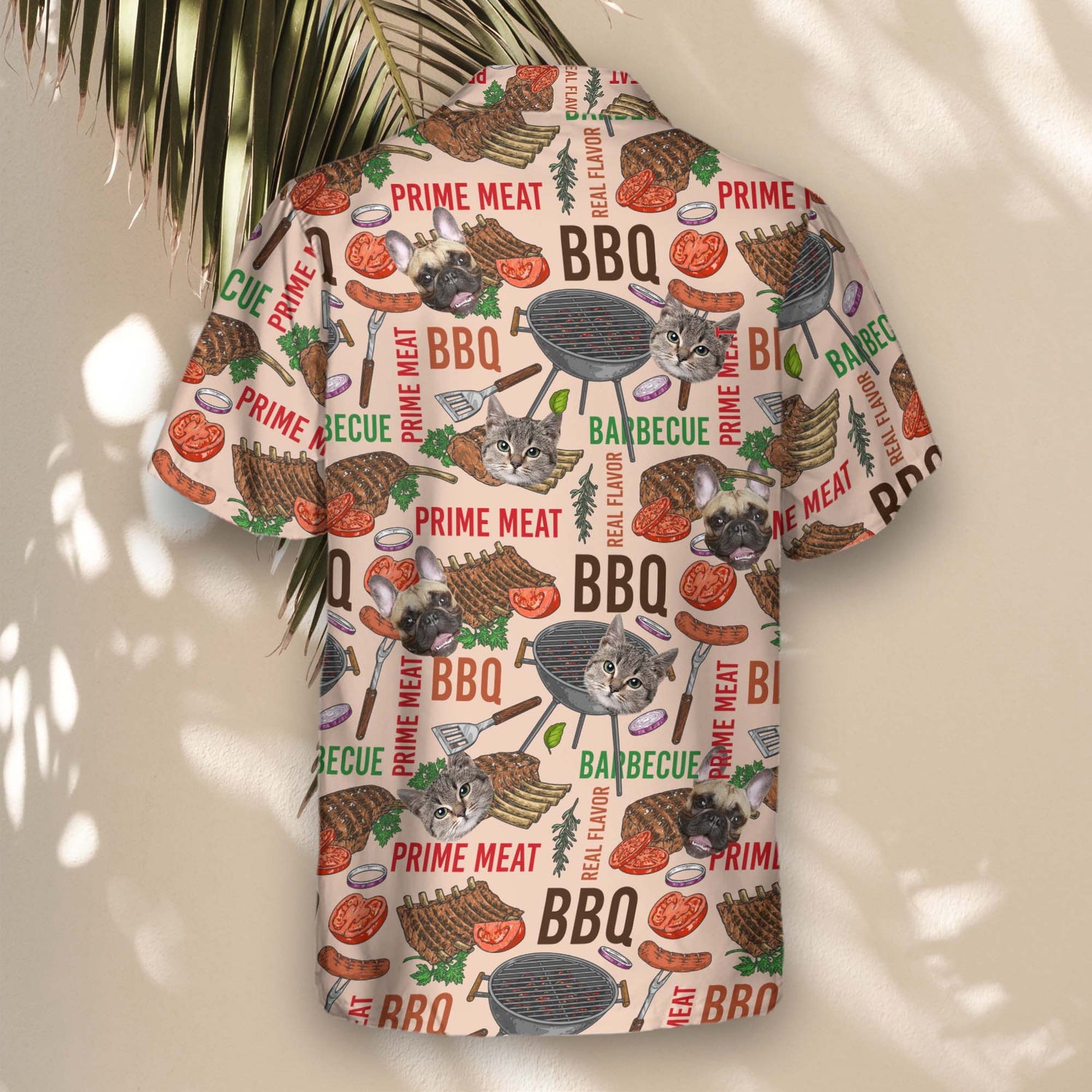 Turn up the heat with custom Hawaiian shirts featuring a lively barbecue theme! These shirts with faces on them capture the fun of grilling and summer cookouts.