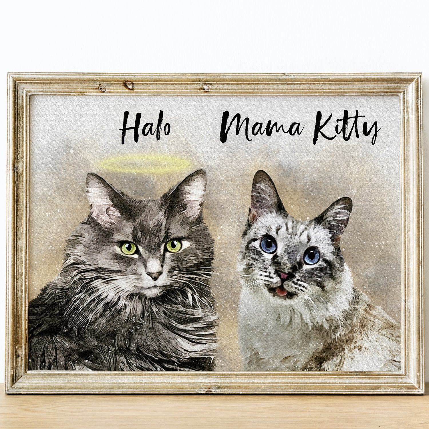 Transform your pet into art with custom pet portraits! Our expert pet portrait artists create beautiful animal portraits by turning your picture into a drawing, specializing in cat portraits. A unique way to celebrate your furry friend in style!
