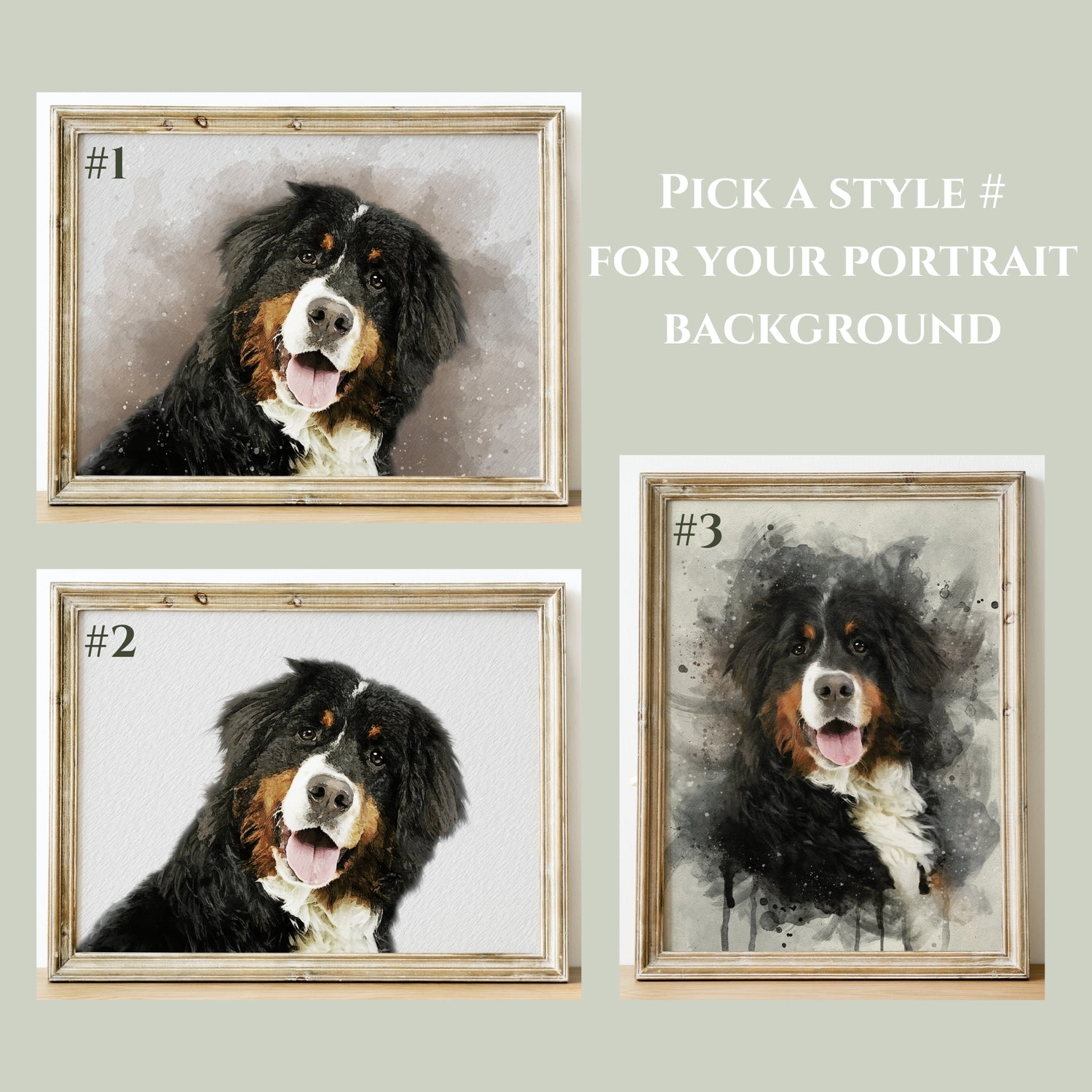 Turn your pet photos into pet portraits with our custom watercolor art! Our talented pet portrait artists bring your furry friend to life by turning your picture into a drawing you'll love. Perfect for home decor or a unique gift that’s sure to wow!