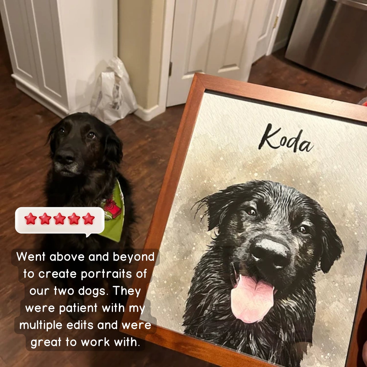 Turn your pet photos into pet portraits with our custom watercolor art! Our talented pet portrait artists bring your furry friend to life by turning your picture into a drawing you'll love. Perfect for home decor or a unique gift that’s sure to wow!